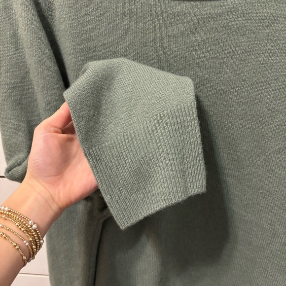 Quince Mongolian Cashmere Boatneck Sweater Seaspray Green - Picture 7 of 7